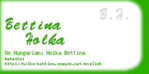 bettina holka business card